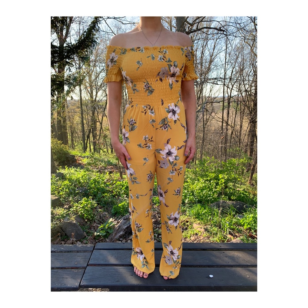 Yellow Floral Jumpsuit